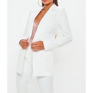 White boyfriend blazer